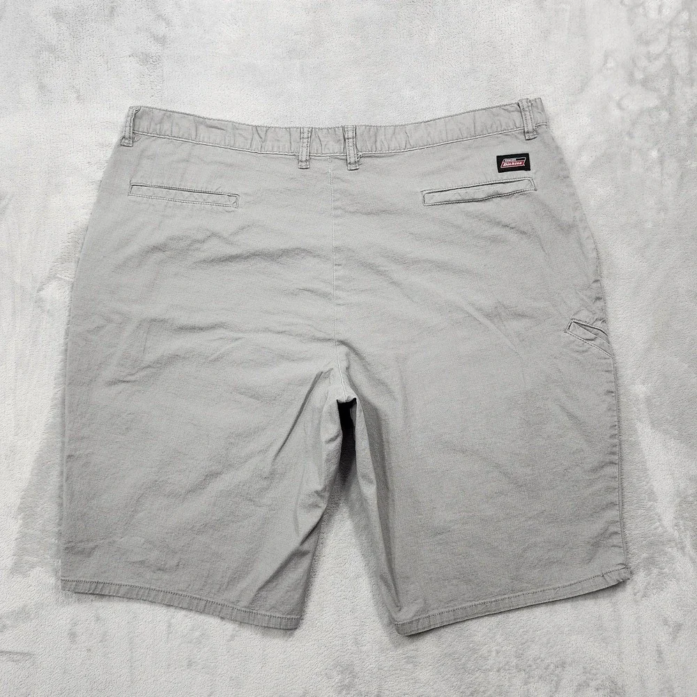 Dickies Shorts Mens 42 Gray Stretch Chino Flat Front Workwear Casual Cargo